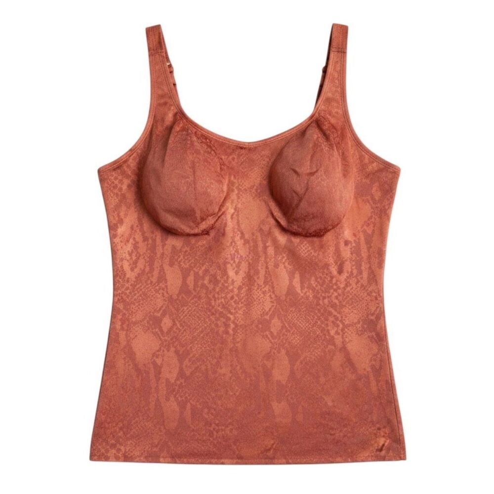 New Ruby Ribbon Simply Smooth Pocket Cami in Terracotta Snake Size 48 New